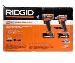 USED - RIDGID R97801 18V Subcompact Brushless 2-Tool Combo Kit - $121.30