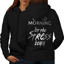 Easy Morning Sweatshirt Hoody Funny Saying Women Hoodie Back - £17.51 GBP