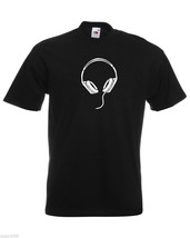 Mens T-Shirt Headphones, Music Fans Shirts, Pop, RnB, Trance, Chill Song Shirt - £19.73 GBP