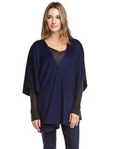 NWT! Elie Tahari Jordan Blue Navy 100% Cashmere V Neck Cape Jacket $698,... - £97.33 GBP