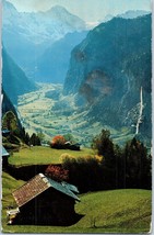 Aerial View Breithorn in Lauterbrunnental Swiss Alps Postcard Posted - £3.85 GBP