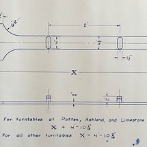 1946 Railroad Bangor Aroostook Locking Bar For Turntables Blueprint H30 ... - $84.36