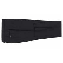 Men Renoir Flat Front Slacks 100% Soft Wool Super 140's Classic Fit 508-1 Black image 5