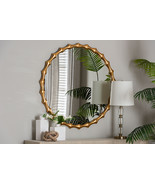 Clive Antique Goldleaf Bamboo-Border Accent Wall Mirror - $4,039.92 MXN