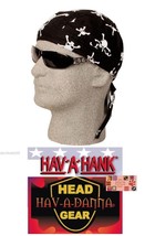 Tossed Skull Crossbones Skeleton Cap Wrap Fitted Tied Head Bandana Doo Do Du Rag - £9.37 GBP