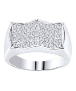 1.20Ct Simulé Cluster Diamant Mariage Anneau Bague pour Hommes Argent St... - €124,05 EUR