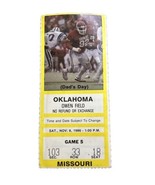 1986 Oklahoma Sooners vs Missouri Tigers Football Ticket Stub Bosworth - £19.59 GBP