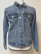 Levi&#39;s  Teen Girls&#39; Dark  Cotton Denim Button-Front Trucker Jacket Size Large - £19.77 GBP