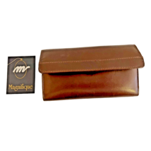 Women&#39;s Leather Trifold Wallet Brown Brand New - £23.67 GBP