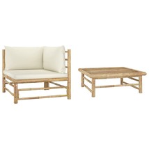  Garden Lounge Set Cream, Bamboo Bamboo, 100% polyester Medium - $2,897.08 MXN