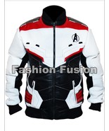 AVENGERS ENDGAME WHITE UNIFORM QUANTUM REALM LEATHER JACKET - ALL SIZES - $164.11 CAD