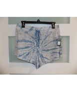 Lucky Brand Navy Tie-Dye Hacci Rib Shorts Size L Women&#39;s NEW - £27.38 GBP