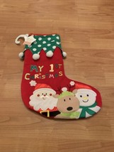 Baby Nursery Rhyme Baby&#39;s First Christmas Holiday Stocking  - £29.76 GBP