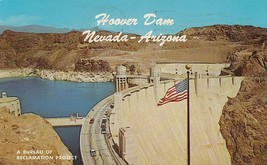 Old Chrome Postcard B331 Hoover Dam NV AZ Curteich Bureau of Reclamation Project - £3.71 GBP