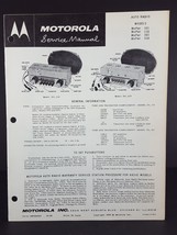 Motorola 1962 Ford Comet Meteor Auto Radio Service Manual Model 24ME - $6.93