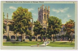Postcard Hutchinson Court University Of Chicago Illinois - £1.68 GBP