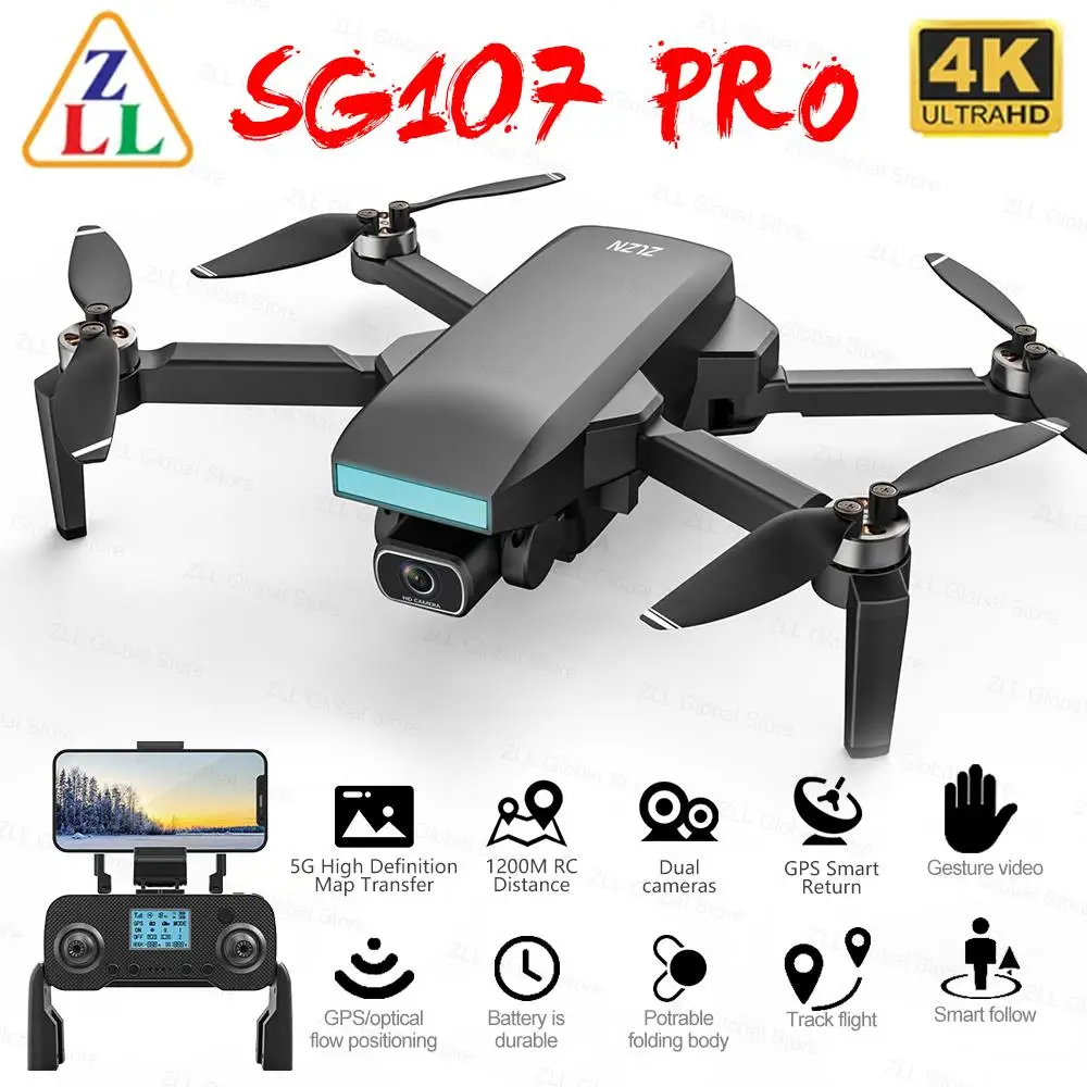 SG107 Pro GPS Drone 4K Profissional HD Camera FPV Drones Optical Flow 5G Wi - £132.05 GBP+