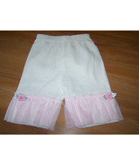 Infant Baby Size 3-6 Months Off White Pants with Pink Tulle Accent Sprin... - £11.05 GBP