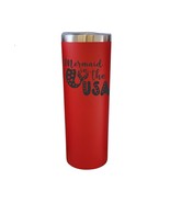 Mermaid In The USA Patriotic Red 20oz Skinny Tumbler LA5097 - $19.99