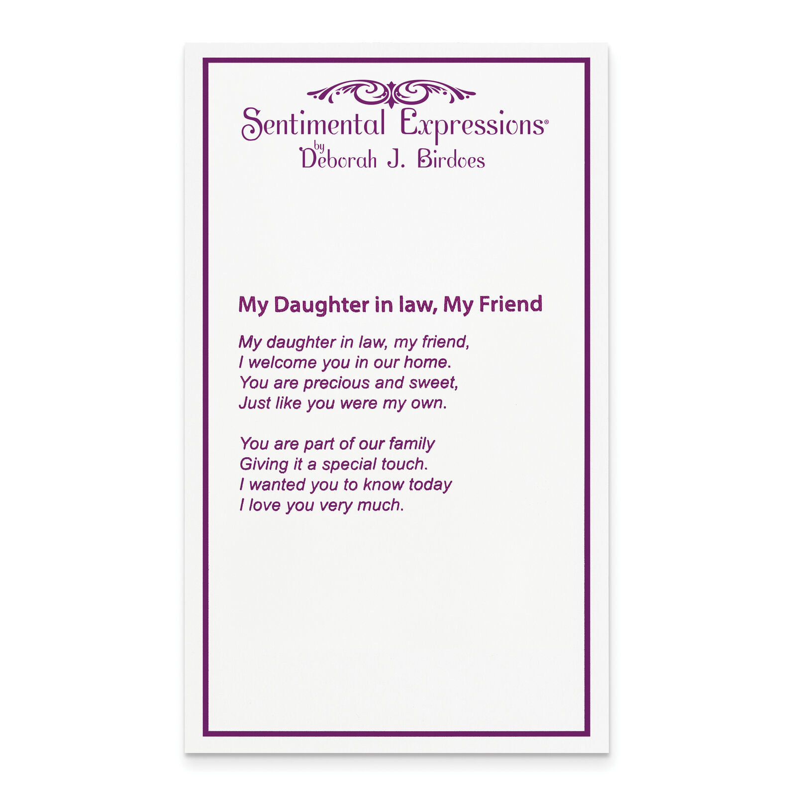 Sentimental Expressions Silver  Antiqued CZ Daughter-In-Law 18in Necklace QSX286 Item image 8