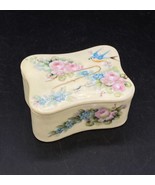 Victorian German Hair Pin Trinket Box Birds Flowers Signed CA Kingston #... - $26.72