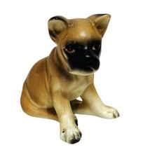 Vtg Inarco Boston Terrier Boxer Puppy Dog Figurine E-2074 Matte Finish 3&quot; Tall - £11.24 GBP