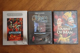 Lot 3x Cirque du Soleil Set - Journey of Man &amp; Dralion &amp; Quidam DVD LOT Circus - £7.83 GBP