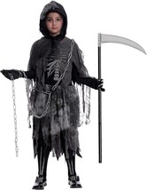 Lomesion Girl&#39;s Grim Reaper Costume - Skeleton Costume and Scythe - Size: L - £13.77 GBP