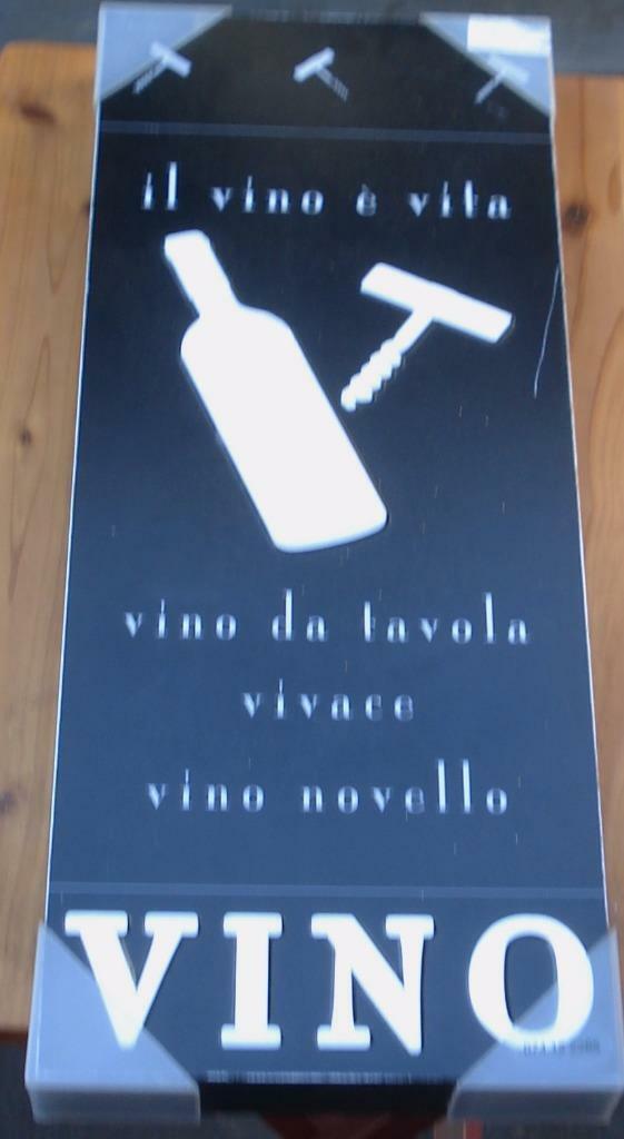 Primary image for Target Wall Art - Vino - 20" x 8 " x 1.5" - BRAND NEW - VERY CUTE WALL PLAQUE