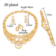 Jewelry sets Dubai gold color African ridal wedding gifts party for women Pentag - £21.76 GBP