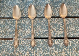 Vtg Lot of 4 Oneida Community Silverplate 1938 Rendezvous Old South Teaspoons - $41.35