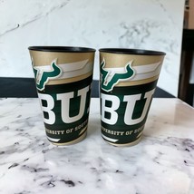 2 USF Bulls Plastic Stadium Beverage Cups University South Florida Dynam... - £11.95 GBP