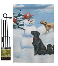 Snow Pals Garden Flag Set Dog 13 X18.5 Double-Sided House Banner - £22.42 GBP
