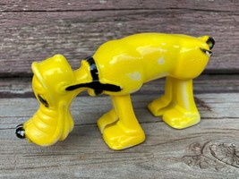 VTG Disney PLUTO Dog  Ramp Walker Yellow Toy 1950&#39;s Plastic - £11.79 GBP