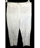 Talbots Curvy Pants Size 10 Crop Ankle White Stretch Fit Womens Tailored... - $674.40 MXN