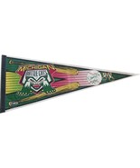 MWL Michigan Battle Cats VTG Defunct Circa 1995 Team Logo Pennant Autogr... - $29.65