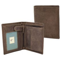 DR404 Men&#39;s Single Fold Real Leather Wallet Oil Brown - £29.67 GBP