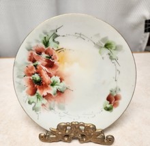 4 Hand Painted  Floral Hutschenreuther Selb Plates Signed, LHS Bavaria EUC - $49.49