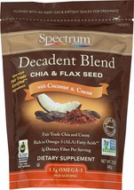 Spectrum Essentials Decadent Blend Ground Chia &amp; Flax Seeds, 12 Ounce - £22.74 GBP