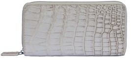 Ladies Special Off White Premium Crocodile Belly Leather Women Clutch Wallet - £196.44 GBP