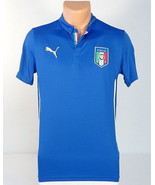 Puma FIGC Italia National Football Team Blue Soccer Jersey Youth Boy&#39;s NWT - £68.10 GBP