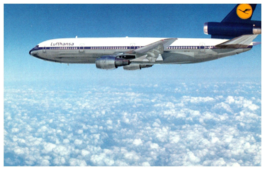 Lufthansa McDonnell Douglas DC 10 Airplane Postcard - £4.64 GBP