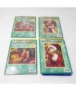 Lof of 4 Bucilla Kwik Kringles mini 5x7 cross stitch kits84097 84092 840... - $14.84