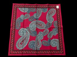 New Vintage Williams Sonoma Red &amp; Blue Paisley Cotton Napkin 20”x20” Squ... - $183.05 MXN