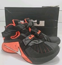 Nike Lebron Soldier IX Basketball Shoes Black Bright Crimson Men’s Size 9.5 - £38.84 GBP
