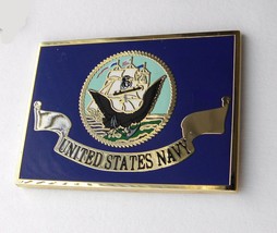 USN UNITED STATES US NAVY LARGE FLAG LAPEL PIN BADGE 1.5 INCHES - £5.00 GBP