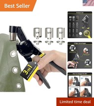 Complete Grommet Eyelet Tool Set with Ergonomic Hole Punch and 600 Grommets - $1,344.91 MXN