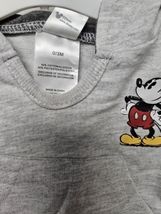 Disney Baby 0-3 Months Mickey Mouse Gray Hoodie w/Ears and Jogger Pants Set NEW image 6