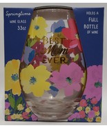 Decorated Springtime Wine Glass 33oz Best Mom Ever - €16,26 EUR