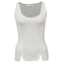 Christian Dior Scoop Neck Sleeveless Top In White Viscose Women Ecru Size 36 - $336.30